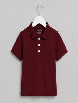 Palgrave - Cotton Solid Maroon Tshirt