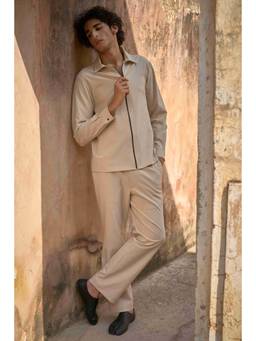dash and dot - Cream Pinstripe Trouser