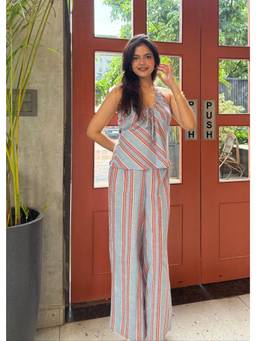 Shubh Shree Studio - Blue Sleeveless Co-Ord Set