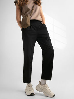 Jockey - WZ09 Women Super Combed Cotton Regular Fit Hybrid Pants - Black