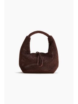 H&M - Women Brown Glittery Hole-Knit Handbag