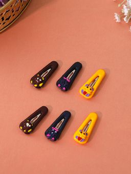 Estele - Multicolor Metal Simple Hair Tik-tak Clips for Women or Girl Pack of 6