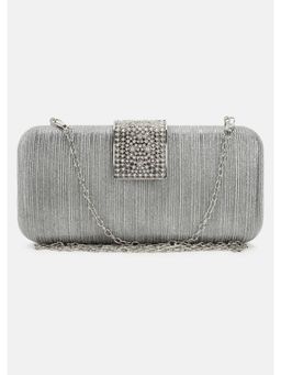 Kazo - Twinkle Fabric Clutch with Studded Metal Lock