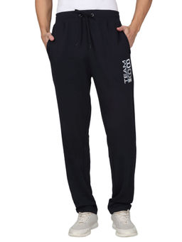 Cantabil - Men Printed Navy Blue Regular Fit Casual Trackpant