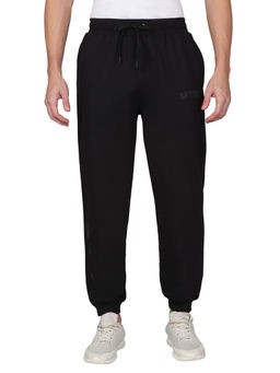 Cantabil - Men Printed Black Regular Fit Casual Joggers