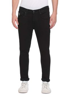 U.S. Polo Assn. Denim Co. - Men Black Mid Rise Brandon Slim Tapered Fit Jeans