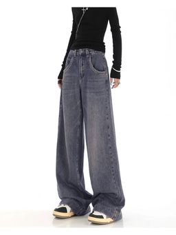 Off Duty India - Grey Women Loose Fit High Waist Jeans