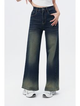 Off Duty India - Sun-Burst Blue Wide Leg Jeans