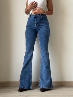 Off Duty India - Ultra High Rise Flare Bootcut Jeans - Light Blue