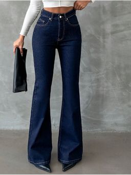 Off Duty India - Blue Women Flared Fit High Waist Jeans