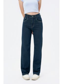 Off Duty India - Blue Women Straight Fit Mid Waist Jeans