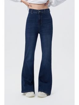 Off Duty India - Blue Women Regular Fit High Waist Jeans