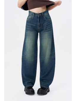 Off Duty India - Blue Women Relaxed Fit High Waist Jeans
