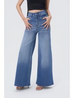 Off Duty India - Sweet Static Extra Wide Leg Jeans - Blue