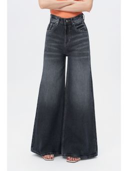 Off Duty India - Sweet Static Extra Wide Leg Jeans - Grey