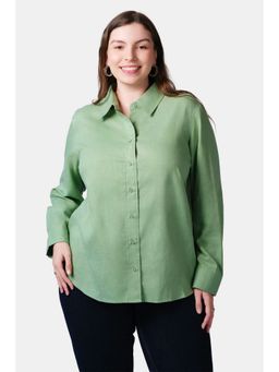 Virgio - Women Green Solid Shirt