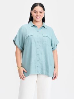 Virgio - Women Blue Solid Shirt