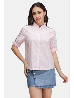 Virgio - Women Pink Stripes Shirt