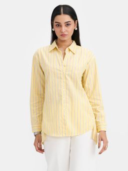 Virgio - Women Yellow Stripes Shirt