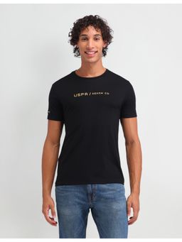 U.S. Polo Assn. Denim Co. - Mens Black Solid Muscle Fit T-Shirt