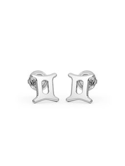 Candere by Kalyan Jewellers - 18K White Gold Gemini Stud Earring for Women