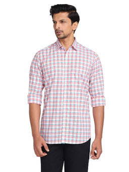 ColorPlus - Medium Coral Casual Shirt