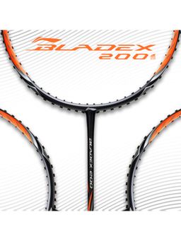 Li-Ning - BladeX 200R Carbon Fibre Badminton Strung Racket (Black-Orange) with Free Full Cover