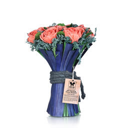Iris - Fragrances Self Standing Peach Flower Boquet- Unscented