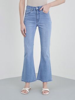 ELLE - Women Blue Solid Bootcut Fit Jeans