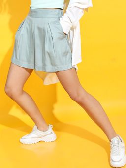 TOKYO TALKIES - Women Solid Green Shorts