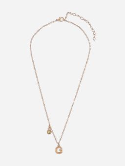 ToniQ - Personalised G Initials and Birth Stone Charm Necklace