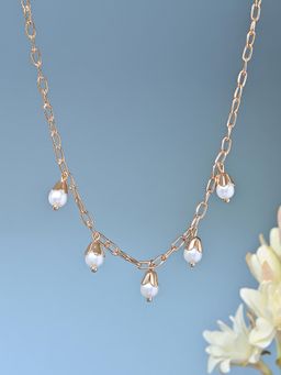 ToniQ - White Pearl Drop Necklace
