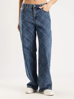 Calvin Klein - Blue Loose Fit Mid Rise Jeans
