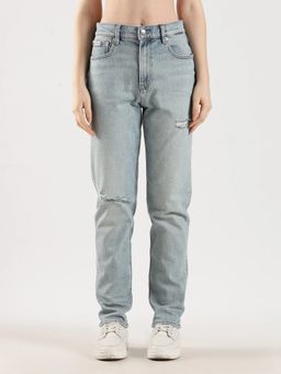 Calvin Klein - Blue Mid-Wash Regular Fit Mid Rise Jeans