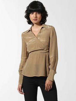 ONLY - Womens Regular Fit Beige Top