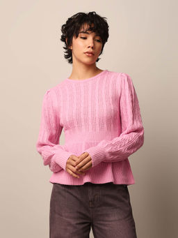 ONLY - Womens Fit and Flare Pink Top