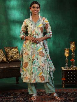 Libas - Off White Silk Blend Printed Kurta Sets for Women
