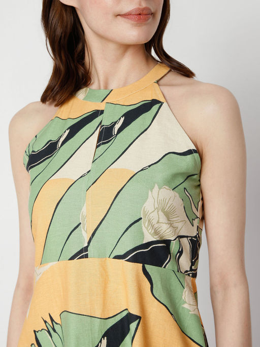 Buy VERO MODA Women Printed Multicolor A-Line Dress Online