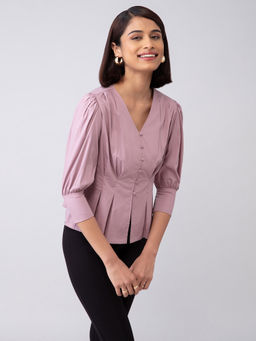 Twenty Dresses by Nykaa Fashion - Work Pink Feeling The Touch Of Nature Top