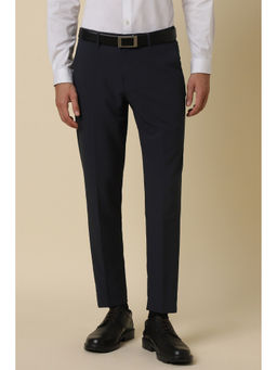 Allen Solly - Men Navy Slim Fit Solid Formal Trousers