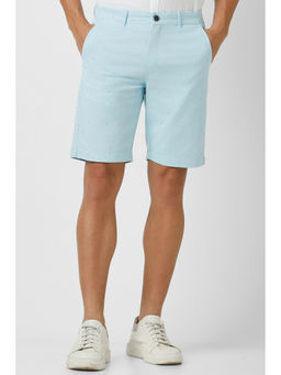 Peter England - Men Blue Print Regular Fit Casual Shorts