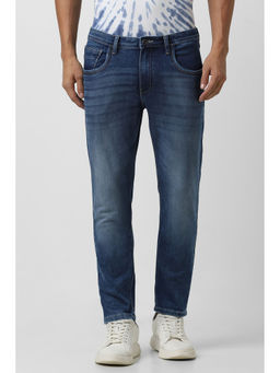 Van Heusen - Men Navy Mid Wash Slim Fit Jeans