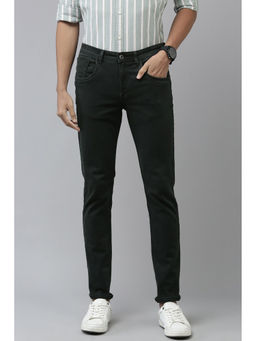 Van Heusen - Men Green Dark Wash Skinny Fit Jeans