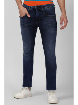 Van Heusen - Men Blue Mid Wash Skinny Fit Jeans