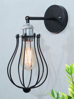 Homesake - Vintage Wall lamp With Wire Metal Cage nickel