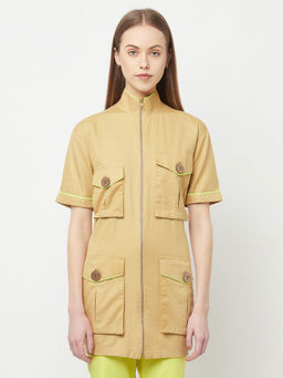 CRIMSOUNE CLUB - Nikhil Thampi Beige Cargo Shirt