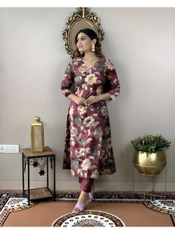 Gahan - Womens Viscose Rayon Straight Printed Kurta with Pant