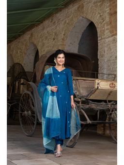 Gahan - Womens Viscose Rayon Anarkali Kurta with Pant & Dupatta