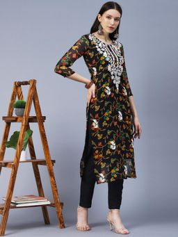 Gahan - Womens Viscose Rayon Straight Printed Kurta