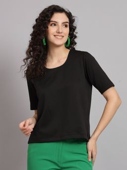 Powersutra - Stretchable Round Neck Top Black